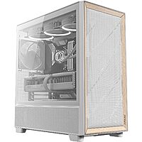 Antec FLUX Wood Mid-Tower E-ATX Computer Case w/ 5 x PWM Fans