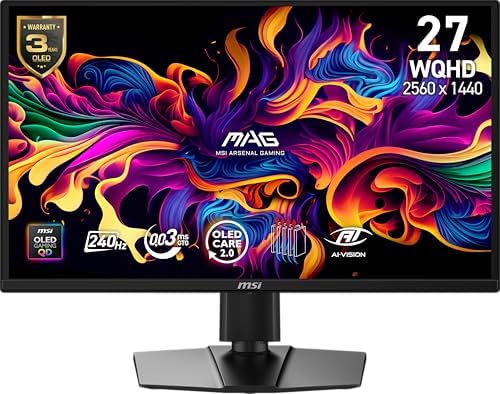 MSI MAG 272QP QD-OLED X24 27 inches 2560x1440 240Hz monitor