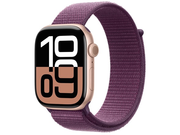 Apple Watch Series 10: 42mm GPS + Cellular, Jet Black, Black Sport Band S/M — Prime Shipping