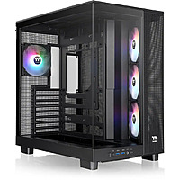 Thermaltake View 380 XL TG ARGB Dual-Chamber ATX Mid Tower PC Case w/ Hidden-Connector Support (Black)