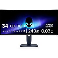 $649.99* | 34" Alienware AW3425DW 240Hz 1440p QD-OLED Curved Gaming Monitor at Amazon