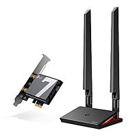 TP-Link WiFi 7 BE9300 PCIe WiFi Card for Desktop PC(Archer TBE550E), Tri-Band Wireless Adapter