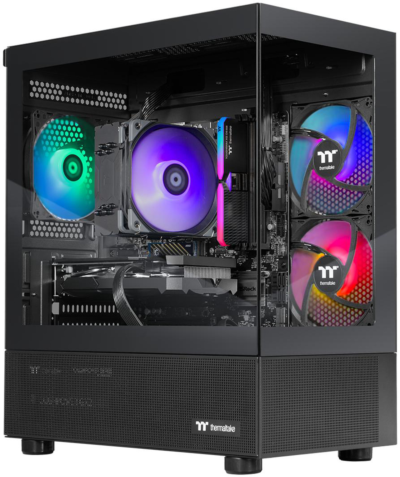 Thermaltake gaming desktop: Ryzen 5 9600X, RX 9060 XT 16GB, 16GB RAM, 1TB SSD — $1,299.99