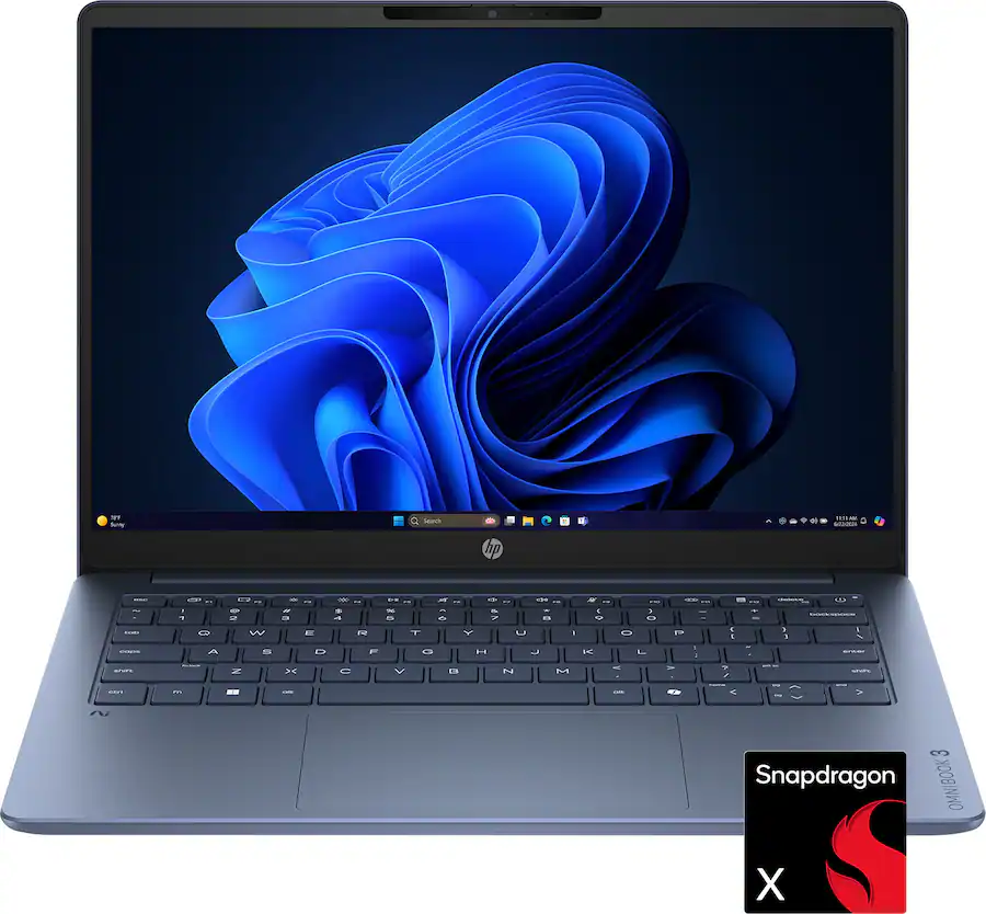 HP OmniBook 3 14-inch OLED Laptop — Snapdragon X, 8GB RAM, 256GB SSD