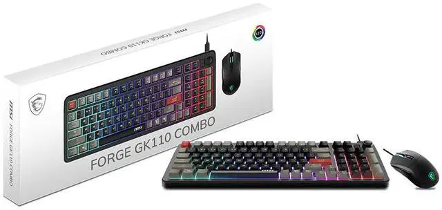 MSI Forge GK110 RGB Keyboard + GM320 Mouse Combo - Wired USB