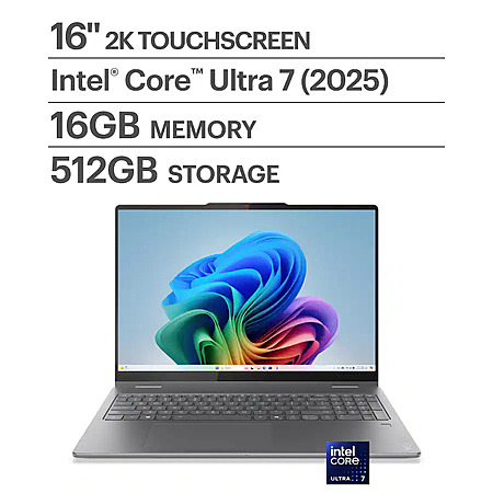 Lenovo Yoga 7i 2-in-1 16-inch, Core Ultra 7 256V, 16GB RAM, 512GB SSD