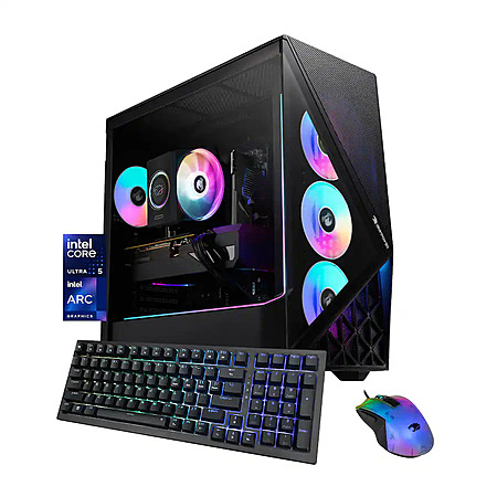 iBUYPOWER Slate Desktop, Core Ultra 5 225F, Arc B570 10GB, 16GB RAM, 1TB SSD