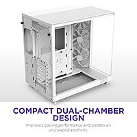 NZXT H6 Flow | CC-H61FW-01 | Compact Dual-Chamber Mid-Tower Airflow Case | White $79.99 ($55.99 AC YMMV)