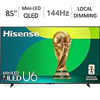 85" Hisense 85U65QF 4K 144Hz MiniLED QLED Fire TV Smart TV